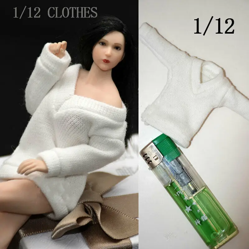 

Custom 1/12th Female Soldier White Sweater Model for 6" Body