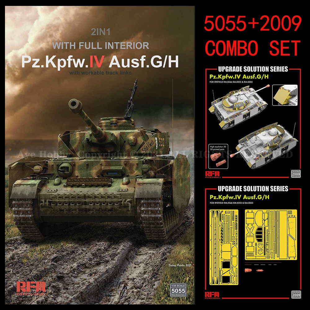 RYEFIELD  1/35 SCALE WWII GERMAN  PZ.KPFW.IV AUSF.'G/H UPGRADE SOLUTION SET 2009 