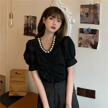 

COIGARSAM 4XL Plus Size blouse women Summer blusas womens tops and blouses Black Watermelon Red 805