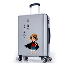 Модный Аниме чемодан 20 дюймов 24 дюймов персональный Дорожный чемодан-тележка милый мультяшный узор студенческий короткий чемодан