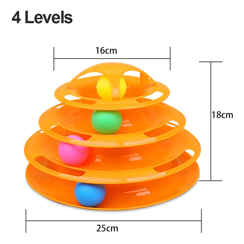 toy dogs for sale 3/4 Levels Pet Cat Toy Training Amusement Plate Kitten Tower Tracks Disc Cat Intelligence Triple Disc Tumbler Ball Interactive flopping fish cat toy Toys