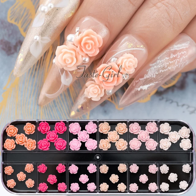 Buy Set 4 Pieces Fancy Long Petals 3D Nail Flowers Acrylic for Long Nails  Online in India - Etsy