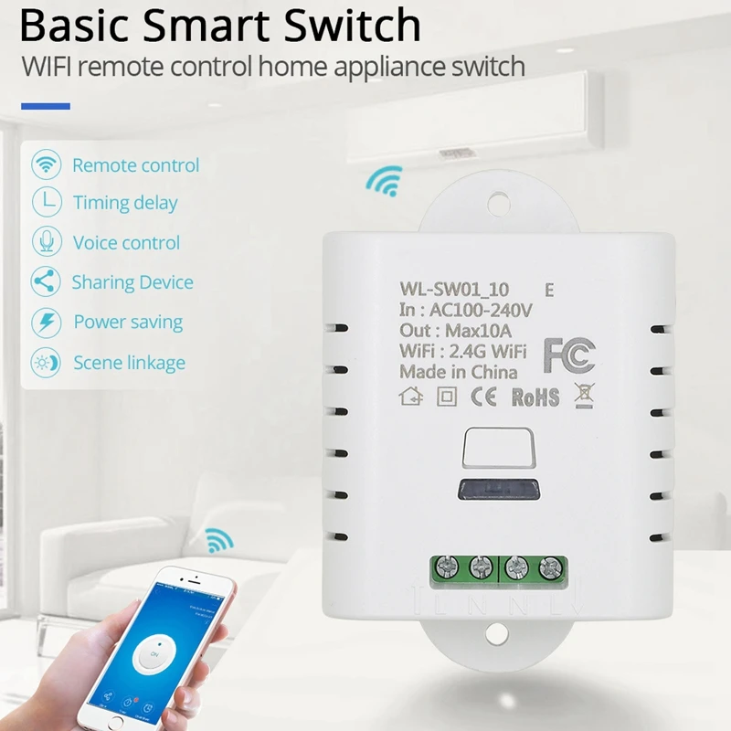 10A Wifi переключатель дистанционный беспроводной переключатель светильник Ewelink приложение Alexa поддержка для Google умный дом автоматизация Ifttt
