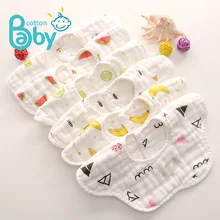 Детские муслиновые нагрудники из хлопка с 8 слоями; Слюнявчики для маленьких девочек; Милые Слюнявчики для младенцев; полотенца в форме лепестков для новорожденных; карман для кормления