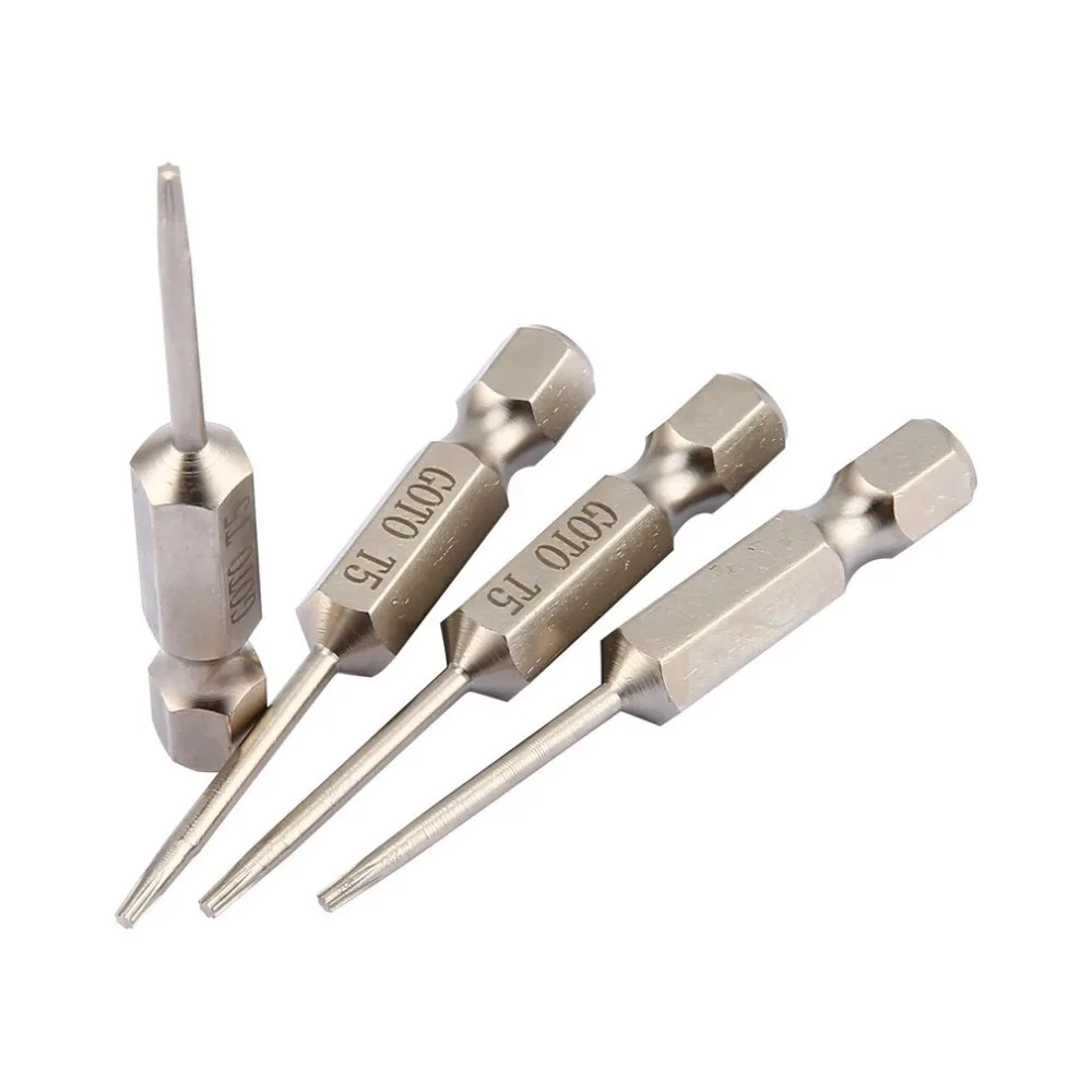 5 шт. отвертка Torx из легированной стали 50 мм длиной 2,0 магнитные бытовые инструменты для ремонта, отвертка, набор сверл