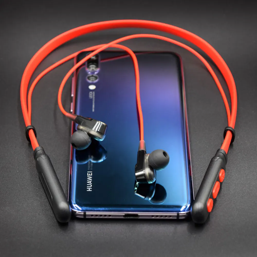 G01 Bluetooth наушники четыре блока привода беспроводные наушники двойной динамический Гибридный глубокий бас наушники для телефона с микрофоном 5,0 - Цвет: Красный