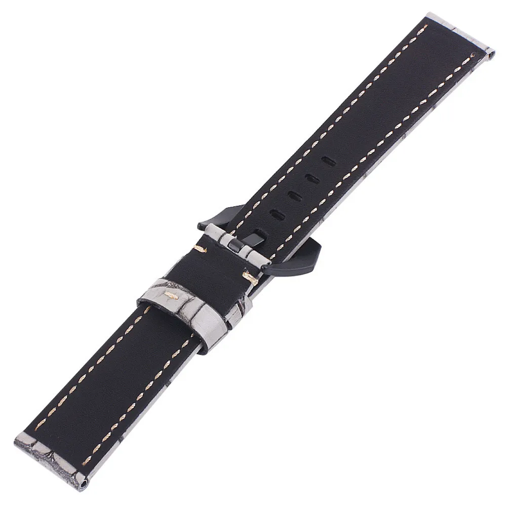 Замена кожаный ремешок для часов Универсальный 20 22 24 мм ремешок для samsung Gear2 R380 Neo R381 ремень для FOSSIL Q основатель Marshal