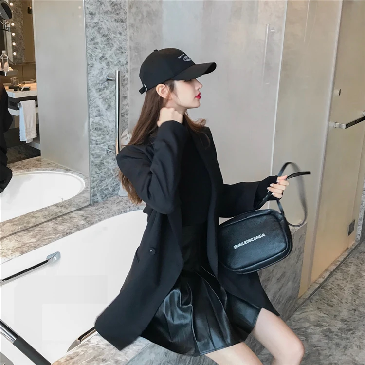 Цена нетто для фотосессии! Hong Kong стиль ретро шик элегантный повседневный утягивающий отложной воротник костюм куртка Женская мода 69