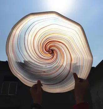 

Wall Decoration Blown Glass Plates Modern Hand Made Blown Glass Flower Plates for Wall Decoration