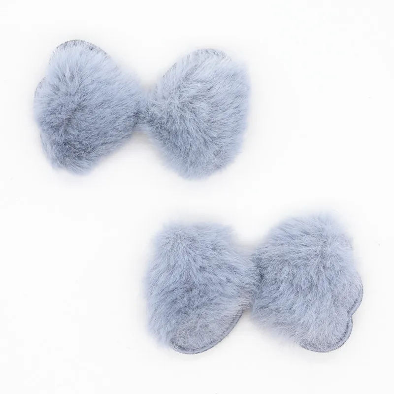 10 PCS Bowknot Plush Patches Appliques For Clothing Craft Sewing Supplies DIY Hair Clips Decoration Y19081303