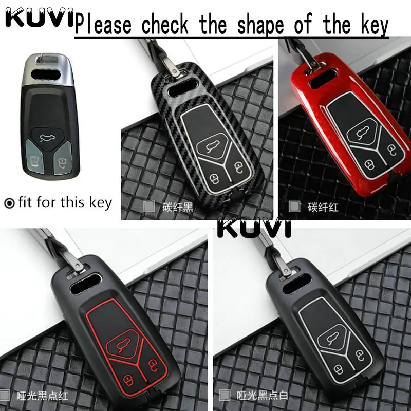 Zinc Alloy Car Key Cover Case Key Case For AUDI A4 B9 Q5 Q7 TT TTS 8S car smart remote Car Styling