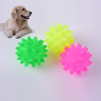 

Hot Small Pets Puppy Dog Cat Squeaky Rubber Chew Bell Ball Play Funny Toy