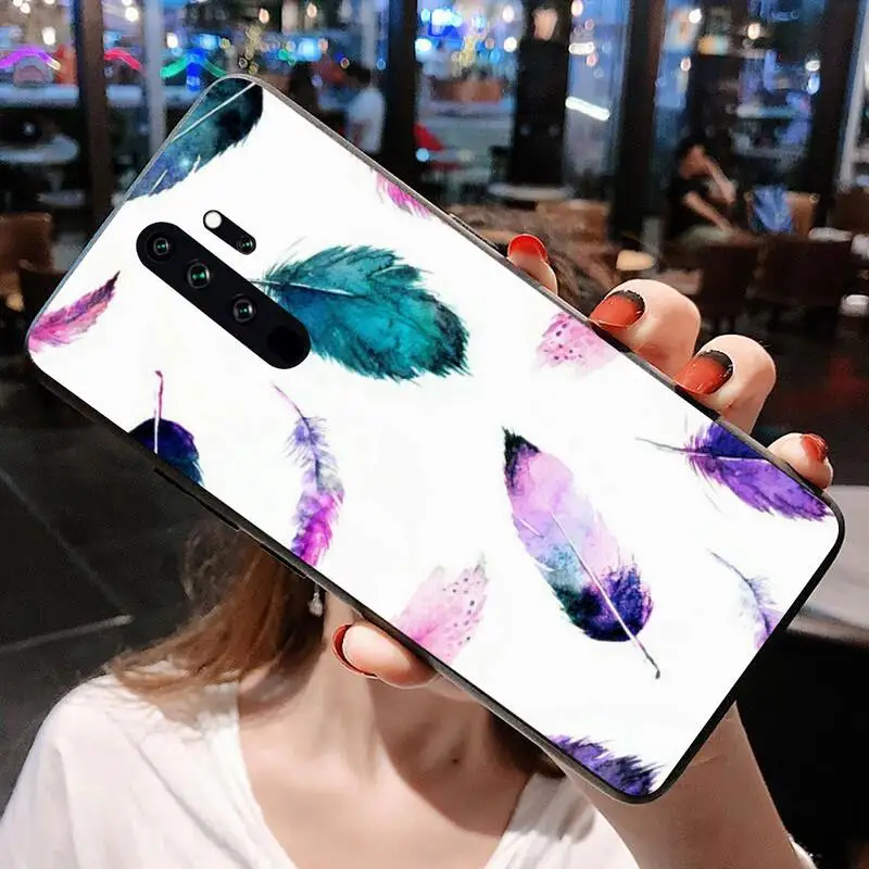 xiaomi leather case cosmos blue Bức Tranh Màu Nước Lông Ốp Lưng Điện Thoại Redmi 9A 8A 7 6 6A Note 9 8 8T Pro Max Redmi 9 K20 K30 Pro phone cases for xiaomi Cases For Xiaomi