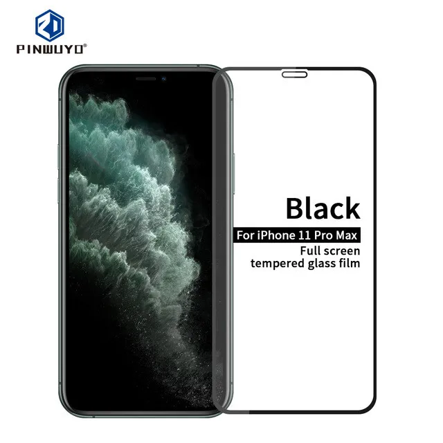 Для iPhone 11 Pro закаленное стекло полное Экран покрытия для iPhone 11 Pro закаленное стекло Экран протектор - Цвет: Black
