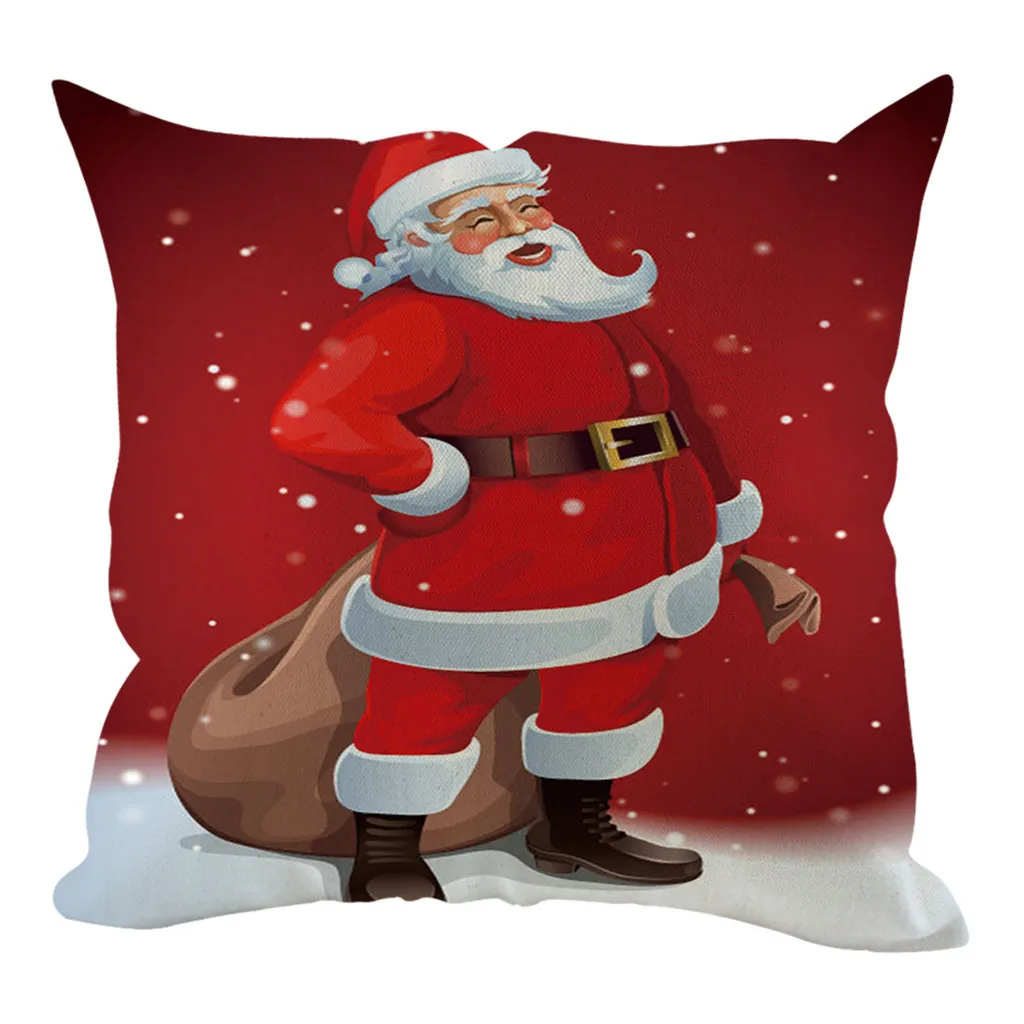 M Merry Christmas чехол для подушки с принтом в красную клетку серии декоративные подушки для дивана сиденья мягкий чехол для подушки 45x45 см домашний декор - Цвет: M