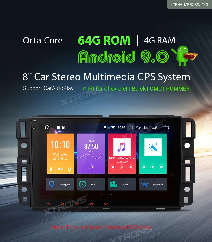 XTRONS " Android 9,0 Восьмиядерный автомобильный Радио плеер gps OBD для Chevrolet Tahoe Impala для BUICK Enclave для GMC Для HUMMER NO DVD