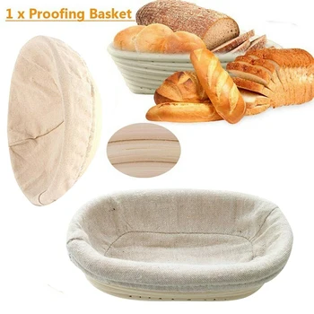 

Fermentation Rattan Woven Basket Bread Proofing Baskets Multipurpose Storage Baskets with Liner SNO88