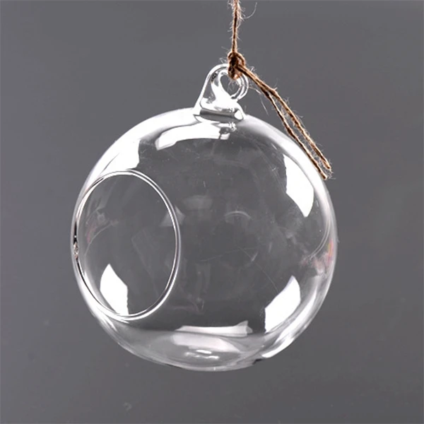 Висячие стеклянные Цветочная ваза для растений Bauble чай держатель свечей прозрачный(прозрачный набор из 3
