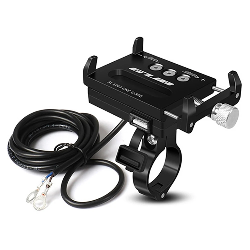 12-24V мотоциклетный держатель для мобильного телефона с usb зарядкой Универсальный Регулируемый Водонепроницаемый держатель из алюминиевого сплава Кронштейн для электромобиля