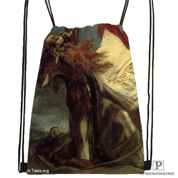 Drawstring Backpack Индивидуальная Соблазнительная походная сумка на шнурке для мужчин и женщин, милый рюкзак для детей(черная спинка) 31x40 см#180531-01-16 - Цвет: Drawstring Backpack