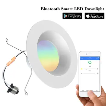

6 inch LED Color 13W Smart Bluetooth Downlight for Bedroom Ceiling Lamp Decorative Downlights