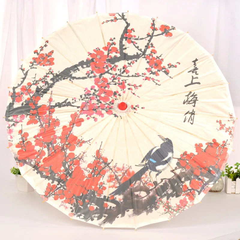 Китайский старинный масляный бумажный зонтик классический бамбуковый танец ремесло декоративный зонтик цветок зонты-трости масляной бумаги зонтик - Цвет: Красный