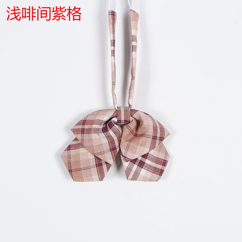Collar Flower Летний японский светильник с высокой талией, коричневая, фиолетовая клетчатая юбка, Студенческая, винтажная, свободная, JK, Униформа, плиссированная юбка, студенческий стиль - Цвет: Collar Flower