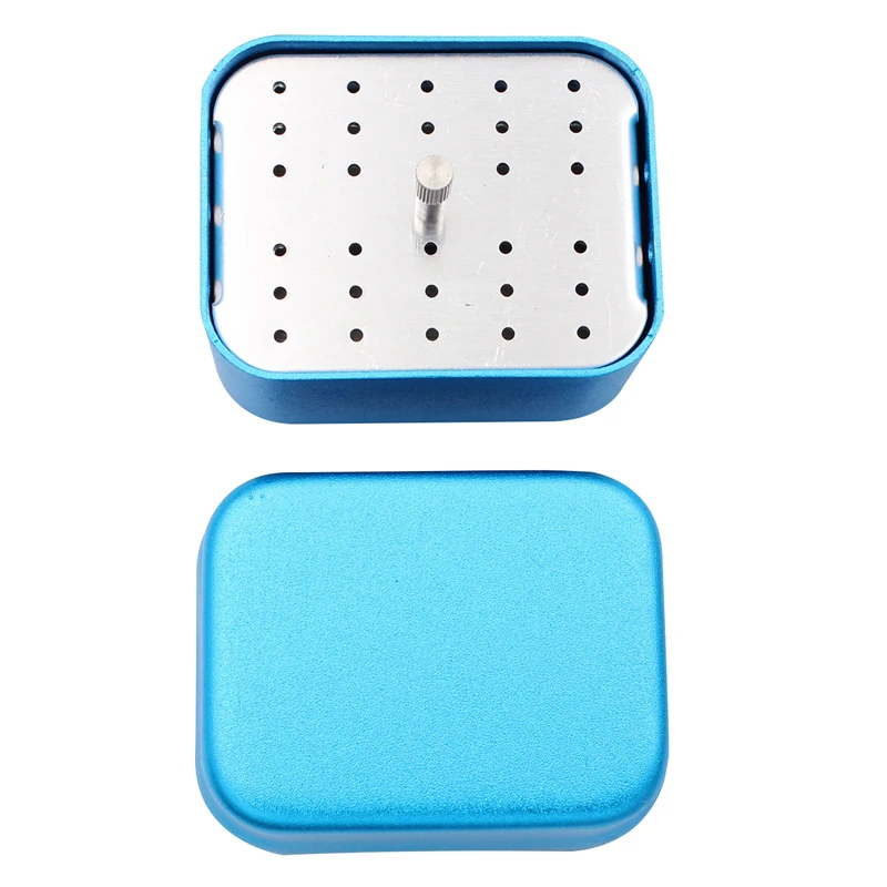 

1pcs r 30 Holes Aluminum Dental Disinfection Box Autoclave Sterilizer Case Burs Endo Files Holde For Burs Dentist Lab Instrument