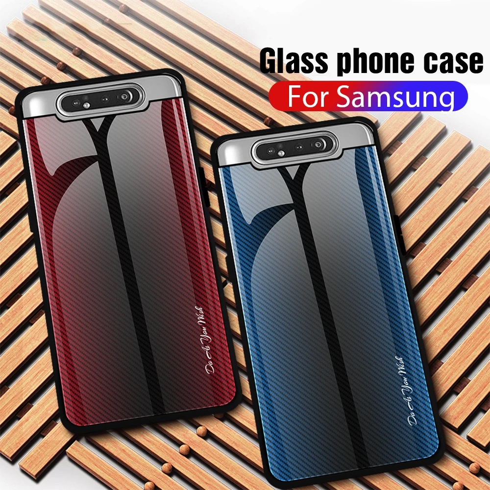 

Protective Glass Case For Samsung Galaxy S10 Plus S10e Tempered Glass Phone Cover For Samsung A10 A20 A30 A50 A70 A80 A90 Case