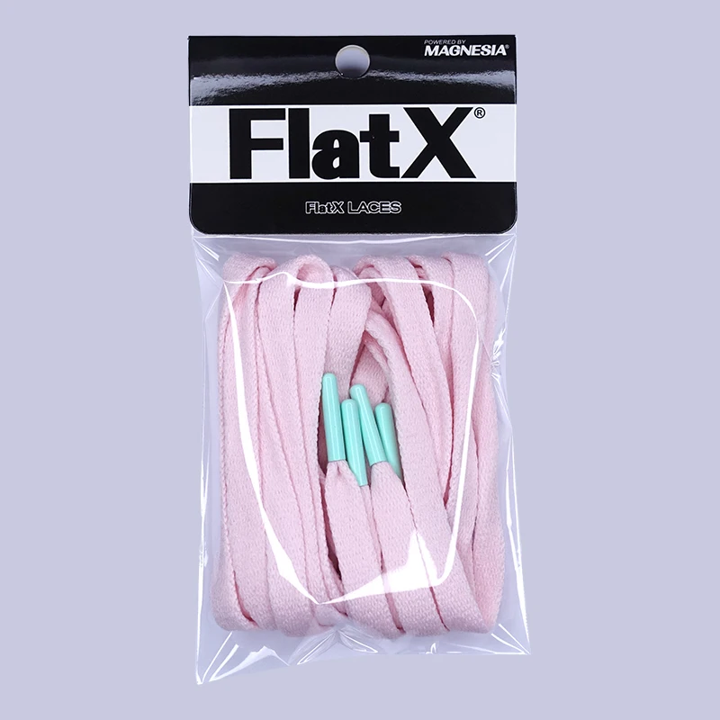 FlatX 8 мм богини розовый/мятно-зеленый цвет металлические шнурки высокого качества