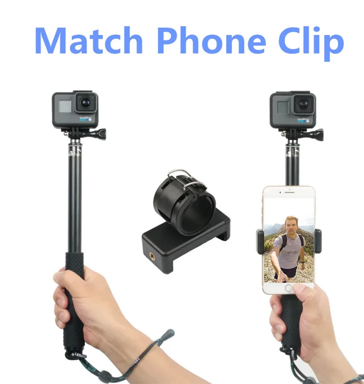 Go Pro 7 Palo селфи палка Штатив для GoPro Hero 8 7 6 5 Dji Pau De Selfie монопод для Sjcam Xiaomi Yi Eken H9 аксессуары для селфи