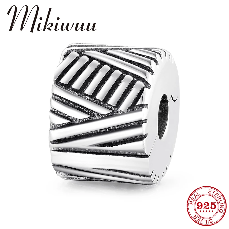 

High quality 925 Sterling Silver Fine Pattern Clips Lock Beads Charms Accessories Fit Original Pandora Bracelets Jewelry making