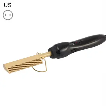 

Hair Straightener Flat Irons Straightening Brush Hot Heating Curling Comb Hair Straight Hair Corrugation Comb Styler Curler I6X0
