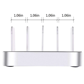 

A+Detachable Universal Multi-Port Usb Charging Station,24W 4-Port Usb Charging Base Desktop Charging Stand Organizer For Iphone