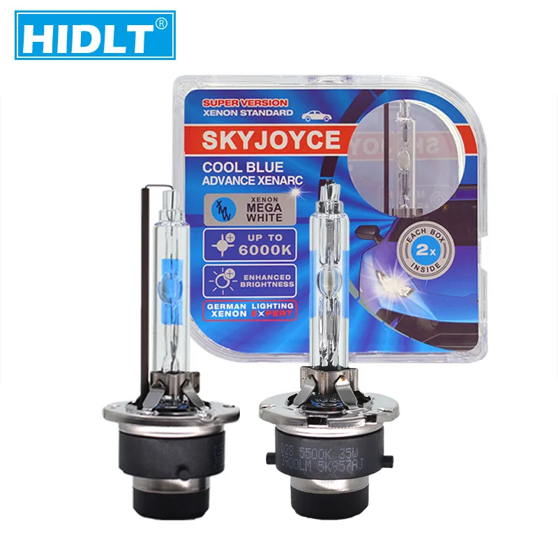 HIDLT 2PCS Super Fast Bright 35W D2S 5500K Xenon Bulbs OEM Quality D4S Xenon Lamps D2 Car Lights D4 Auto Headlight Bulb