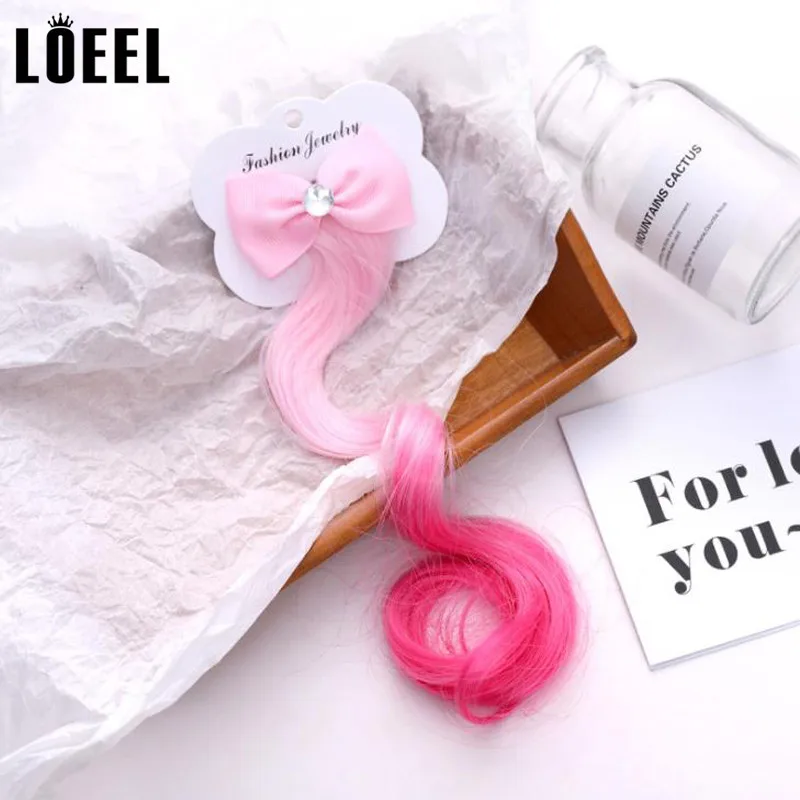 Pink rose Детские модные заколки для волос с бантиком, заколки для волос для девочек, сказочные цветные заколки для волос, вечерние заколки для волос для танцев, заколка для волос для детей, аксессуары для волос - Цвет: Pink rose
