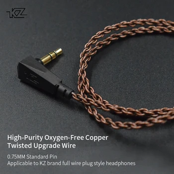 

KZ ZS10 ZST ZS3 Original Cable High-Purity Oxygen-Free Copper Twisted Upgrade Cable KZ 2pin Cable For KZ Z10 ZST ZSN CCA C10 V80