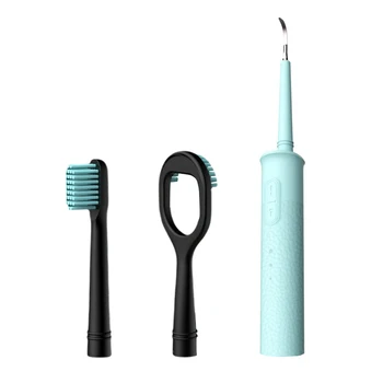 

Oral Hygiene Scaler Tartar Tooth Cleaner Multifunctional Sonic Stain Remover LED Light Electric Rechargeable Home Tongue