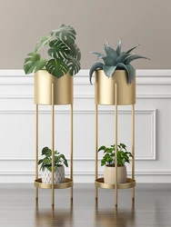 Étagère de rangement en fer pour plantes, 1/2 couches, support de stockage pour pots de fleurs, salon, balcon 