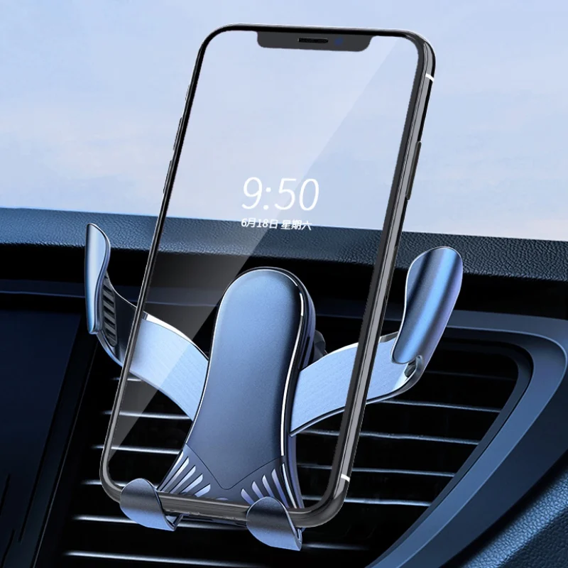 Car Phone Holder Multifunctional Car Air Outlet Phone Holder Newly Gravity Bracket (Aurora Green)