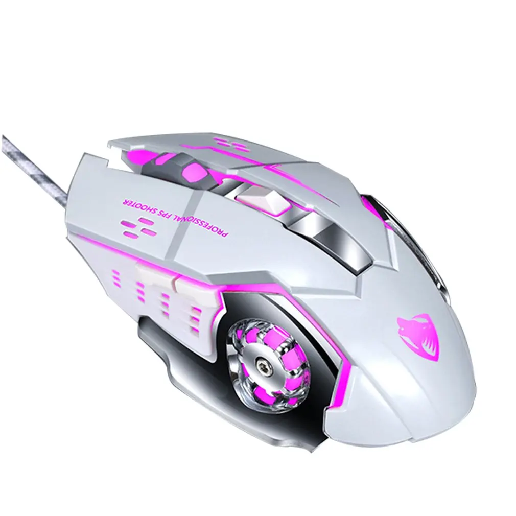 mute version Ray Wolf V6 Wrangler Механическая игровая проводная мышь Esports компьютерная Интернет-кафе электронная Спортивная Игровая Usb мышь - Цвет: mute version