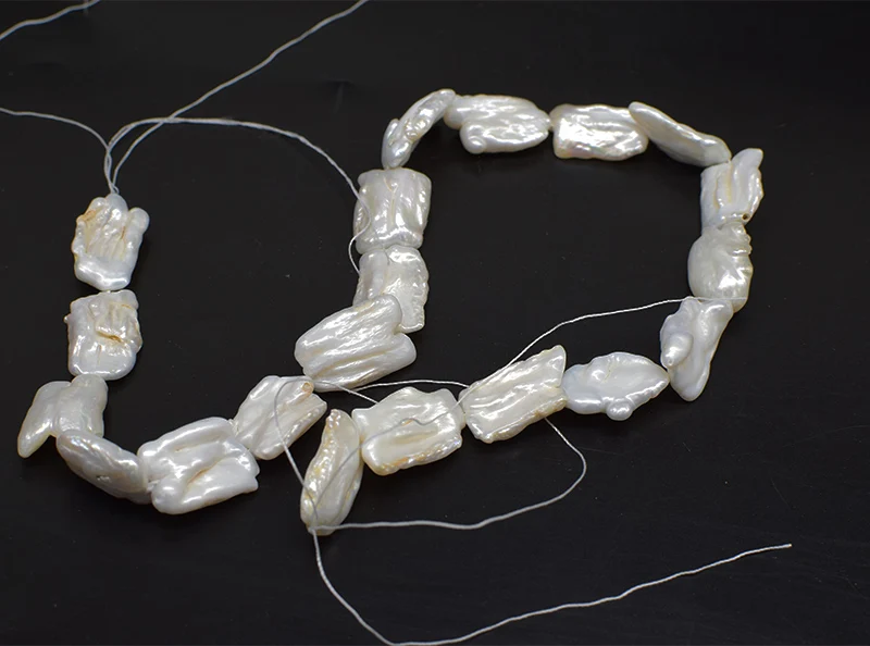 

Пресноводный жемчуг белый Бива жемчуг барокко 41 см FPPJ Оптовая Продажа Природный россыпью бусины для DIY ювелирных изделий 18-25 мм