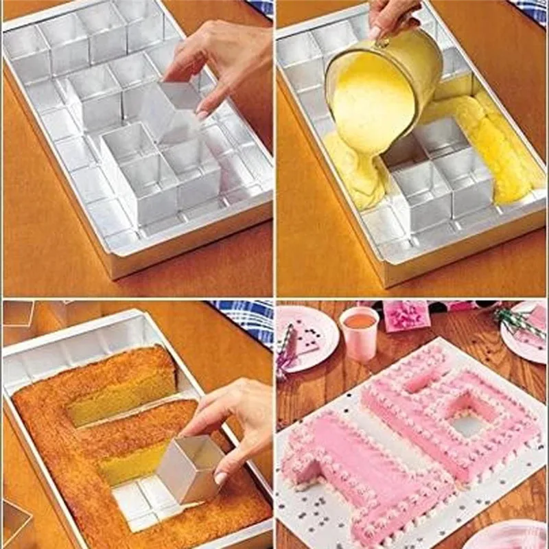 Форма для торта число и буква форма для торта Diy подвижный тип алюминиевый сплав Цифровая форма для выпечки#4O10
