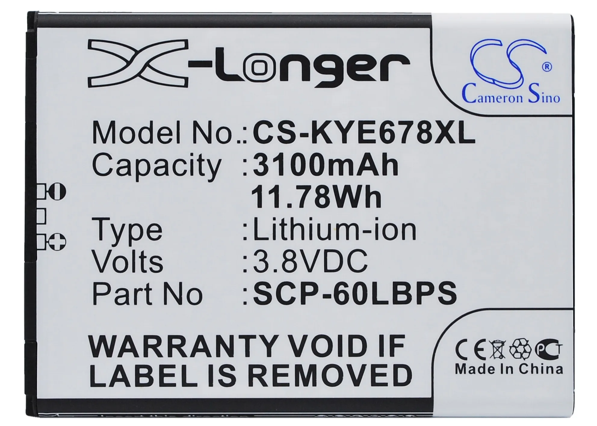 Battery for Kyocera Brigadier E6782 DuraForce E6762 E6560 Replacement 5AAXBT076GEA SCP-60LBPS 3100mAh | Электроника