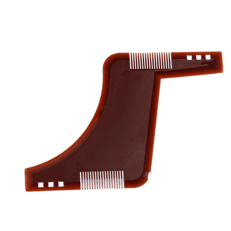 style 1 brown Инструмент для укладки бороды, трафарет для бороды, шаблон для расчески для мужчин - Цвет: style 1 brown