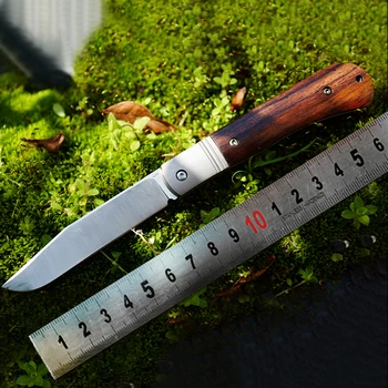 

Chenol M390 Blade Sand Iron Handle Lockless Knife Outdoor Portable Folding Pocket Knife