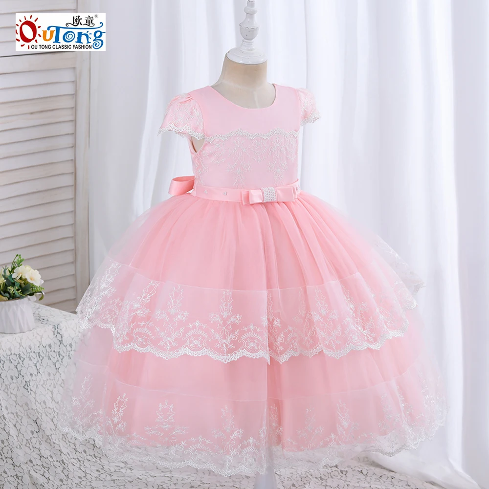 Birthday Dresses For Girls Lace Bow 