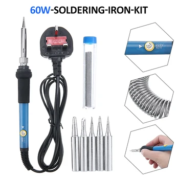 

1set 60W Adjustable Temperature Electric Soldering Iron Set Welding Solder Station Heat Pencil Repair Tools