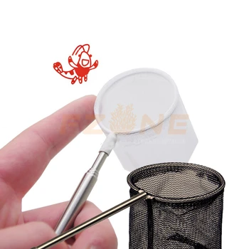 

Shrimp Net Aquarium 3D Adjustable Small Fish Net Deep Easy Catching Telescoping Aquario Folding Extendable Square Betta Tank