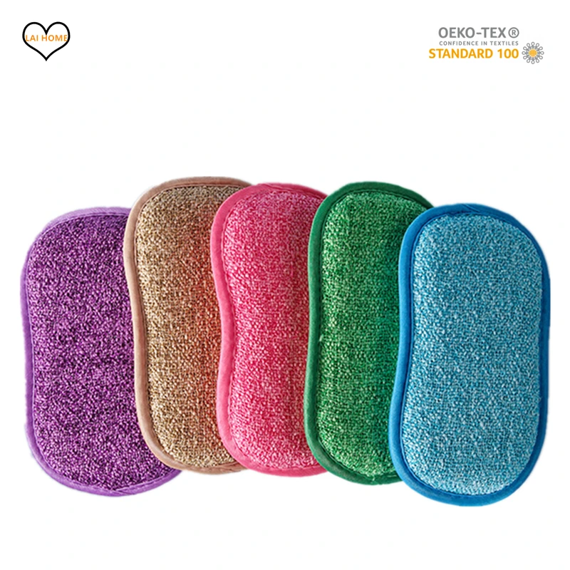 5PCS Kitchen Cleaning Magic Sponge Kitchen Microfiber Cleaning Sponge Scrubber  Sponges for Dishwashing Drop Shipping